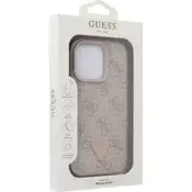 Originalni GUESS ovitek GUHCP16LP4TDPP za iPhone 16 Pro - Leather - roza