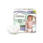 Cottony Organic Cotton Baby Diapers Size 5 11-25kg 24 diapers