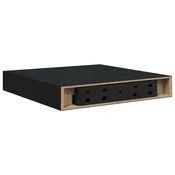 Vidaxl Stenske police 4 kosi črne 23x23,5x3,8 cm MDF