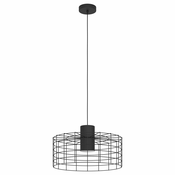 EGLO Viseca lampa MILLIGAN E27 O48 cm crna žicana 43628