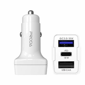 Avtopolnilec Power Delivery Quick Charge 3.0 18 W 2 x USB / USB Type-C