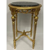 Casa Padrino baroque side table gold/black - Handmade antique style solid wood table with marble top - Living room furniture in baroque style - Antique style furniture - Baroque furniture