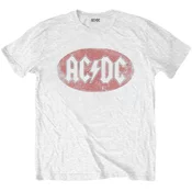 AC/DC Majica Oval Logo Vintage Unisex White M