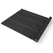 Folija proti plevelu 50m2, vrtna folija PP črna 25 x 2m
