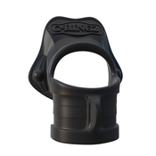 Pipedream Rock Hard Ring & Ball Stretcher Prsten za penis, Silikonski, Crni