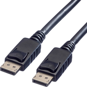 VALUE Value DisplayPort priključni kabel DisplayPort vtič\, DisplayPort vtič 3.00 m črna 11.99.5763 zaščiten DisplayPort kabel, (20421062)