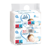 LULA Vlažni robčki 99 % vode 1 paket - (72 kosov 3 + 1 gratis)