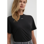 Kratka majica Calvin Klein ženska, črna barva, K20K207519