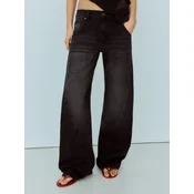Bershka Kavbojke črn denim