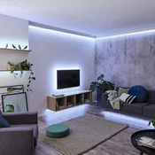 Paulmann MaxLED 250 Strip IP44 preklapljanje bela 1m - Dnevna soba/jedilnica - srebro - Plastika