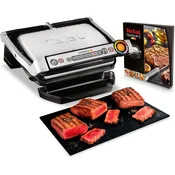 Tefal Tefal OptiGrill+ Kontaktni žar, 6 programov, indikator pečenosti, snemljive plošče, ročni način