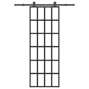 Klizna vrata s priborom 76 x 205 cm od ESG stakla i aluminija