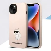 Karl Lagerfeld Ovitek Karl Lagerfeld Choupette - silicone pink za iPhone 14 Plus/15 Plus (KLHCP14MSNCHBCP)