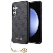 Guess GUHCS24SGF4GGR ovitek za Samsung Galaxy S24 5G - siv z obeskom