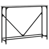 MAISON CHIC konzolna miza - miza ob steni siva sonoma 102x22,5x75 cm inženirski les, (21786387)