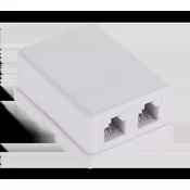 CABLETECH Telefonska uticnica 2xRJ11 (6P4C) za nadžbuknu montažu