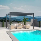 Bioklimatska pergola Antares Samostoječa, 3.6 x 4, Antracit, Ročni