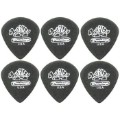Dunlop 482R 1.14 Tortex Black Gold Jazz Sharp 6 Pack