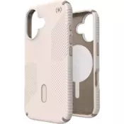 shumee Ovitek Speck Presidio2 Grip ClickLock & MagSafe - iPhone 16 (bela kost / staro zlato / lešnikovo rjava)
