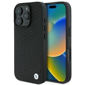 slomart Etui BMW Signature Leather Diamond Metal Logo MagSafe za iPhone 16 Pro Max - črno