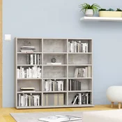Ormaric za CD-ove boja betona 100x23x89,5 cm konstruirano drvo