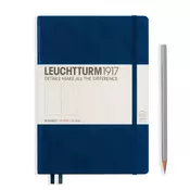 Notebook Medium (A5) Hardcover, 249 Numbered Pages, Plain, Navy