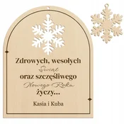 DE Lesene božične želje PERSONALIZIRANA božična voščilnica Z ZVEZDO