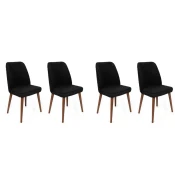 Hanah Home Tutku 351 V4 Stolice, Crne