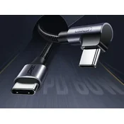 shumee Kotni kabel USB-C Power Delivery 60W 20V 3A 2m črno-siv