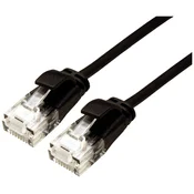 ROLINE Roline 21.15.3951 RJ45 omrežni kabel\, Patch kabel CAT 6a U/UTP 0.30 m črna 1 kos, (20420981)