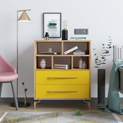 Aberto Design Komoda ALBA 70x85,6x40cm Zlatno-Hrast