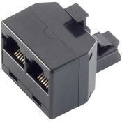 Shiverpeaks Shiverpeaks Western adapter [1x RJ11 vtič 6p4c - 2x RJ11 vtičnica 6p4c] črna, (20411172)