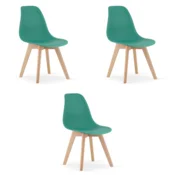 KITO stolica zelena / prirodne noge x 3