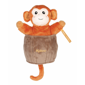 Plišani majmunčić za kazalište lutaka Jack Monkey Kachoo Kaloo iznenađenje u kokosovom orahu 25 cm za najmlađe od 0 mjeseci