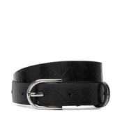 Ženski pas Calvin Klein Round Buckle Debossed LV04F7143G Črna