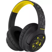 OEM Pokemon, Zložljive Bluetooth 5.3 avdio slušalke za otroke ANC LED Pikachu, Črna, (5000228758)