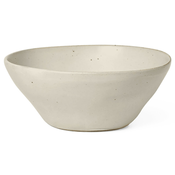 Skodelica za kosmiče FLOW 14,5 cm, bela, kamnita posoda, ferm LIVING