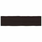 Stolna ploca tamnosmeda 200x50x(2-4) cm obradena hrastovina