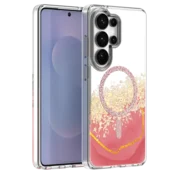 Marmor Glitter MagSafe za Samsung Galaxy S26 Ultra 5G - prozorno roza z bleščicami