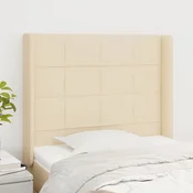 Uzglavlje s ušima krem 83x16x118/128 cm od tkanine