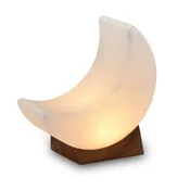 Wagner Life Solna kristalna svetilka Moon white line USB, leseni podstavek, bela - Dnevna soba/jedilnica - bel, les - Kamen