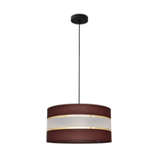 Luster na sajli HELEN 1xE27/60W/230V pr. 40 cm smeda/crna/zlatna