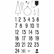 Rayher. Štampiljke - Adventni koledar Nordic, 97x205mm, 34 motivov