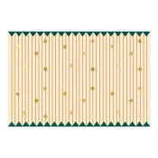 PartyDeco Papirnat prt - Cirkuške črte in zvezde 180 x 120 cm