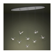 Eglo 390401 - LED Zatemnitveni lestenec na vrvici PARATEBUENO 8xLED/4,2W/230V krom
