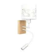 Brilagi - LED fleksibilna lampa BOBO WOOD 1xE27/25W/230V + LED/3W hrast/bela/jednorogovi