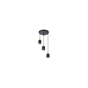Luster na sajli ELEN 3xE27/35W/230V, precnik 29 cm, crna/zlatna