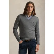 Polo Ralph Lauren Pulover 710941105002 Temno siva Regular Fit