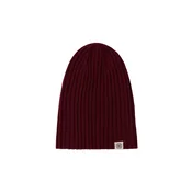 GOBI Cashmere Kape Unisex Cashmere Rib Knit Hat bordo