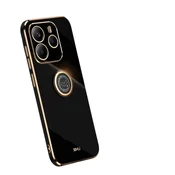Črn Platinum Ring Ovitek (Xiaomi Redmi Note 14 4G)
